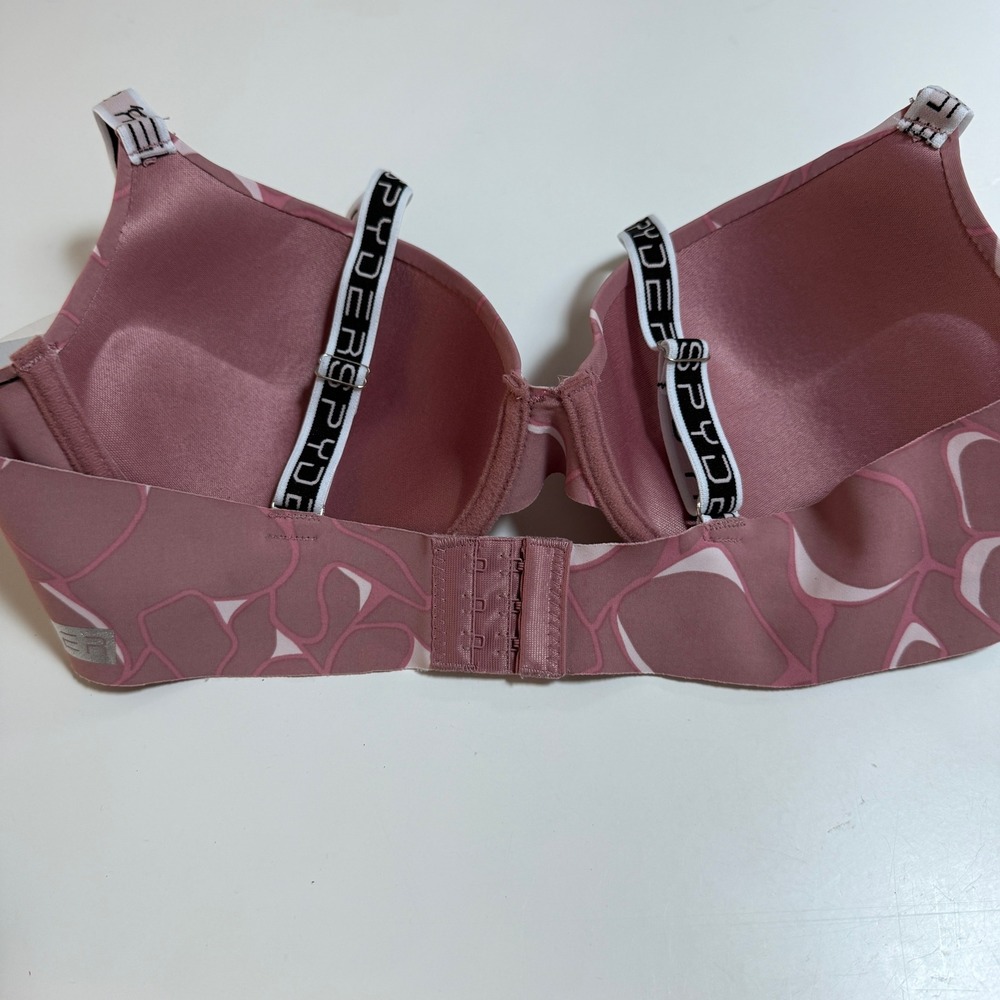 Spyder Push Up Bra Pink Women 38C Geo Marble New! - Picture 6 of 7